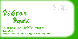 viktor madi business card